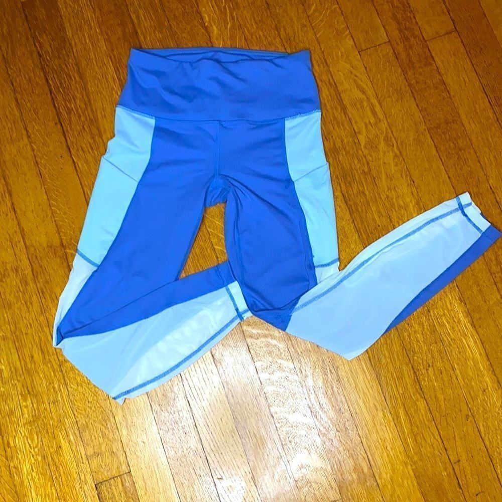 Periwinkle and White Mesh Joggers